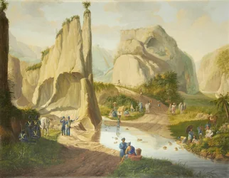 Un paysage dans les Indes orientales néerlandaises